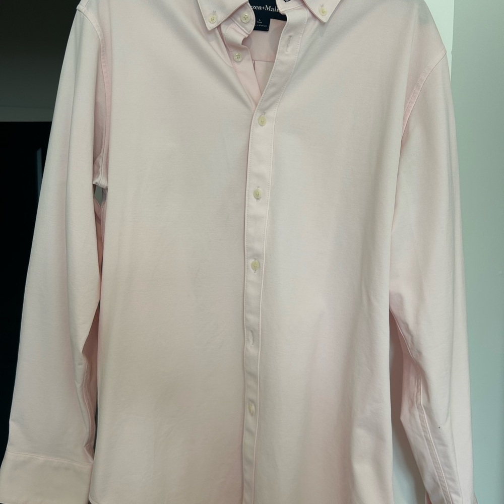 Mizzen+Main Men's Pink Button-Down Shirt